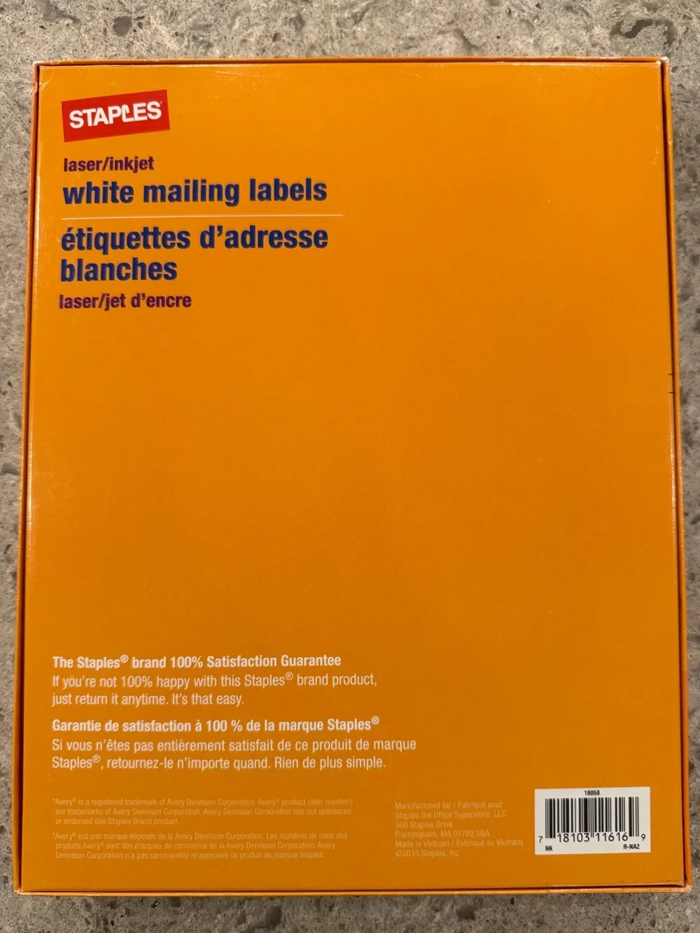 Staples laser inkjet